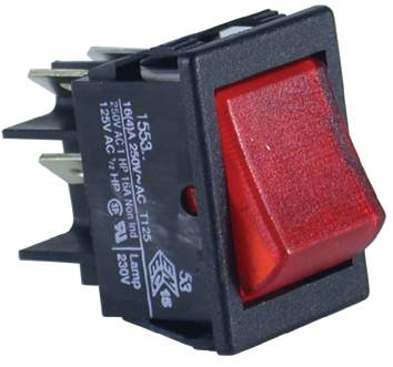 R237 Interrupteur lumineux rouge 12V CBE