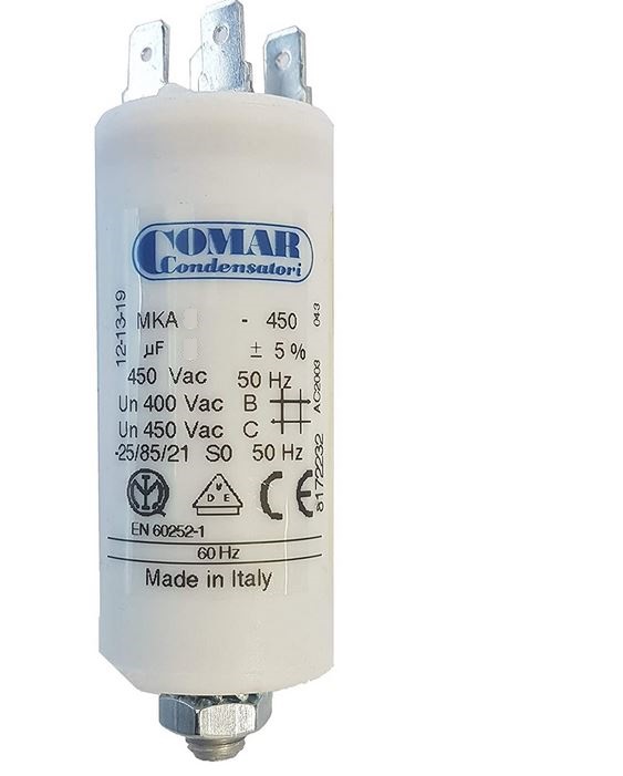 Condensateur Permanent Diélectrique Moteur Monophasé 40UF 450VAC M8