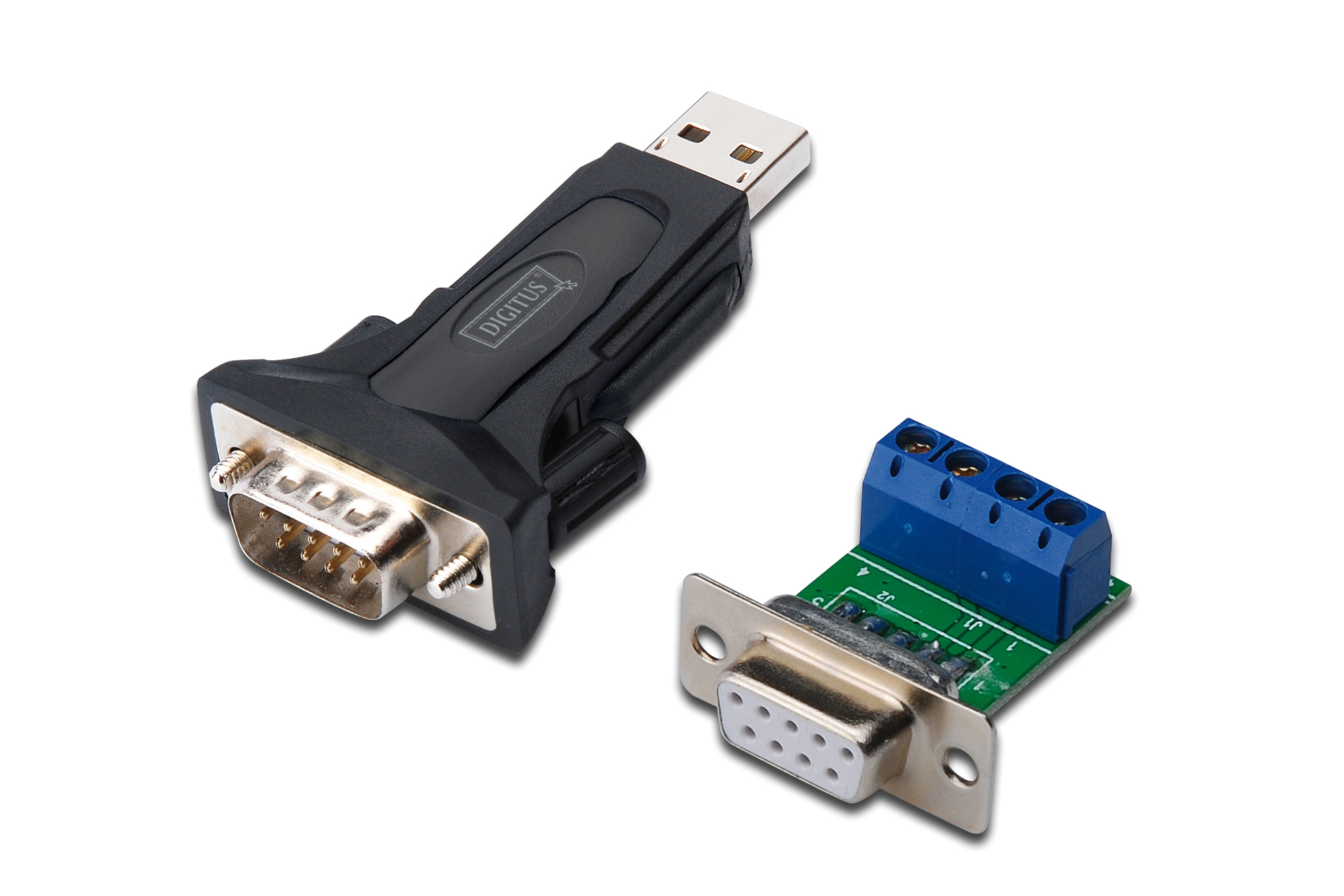 2PCS Convertisseur USB Vers RS485 (USB-485) - Compatible Windows 7 - Débit Jusqu'à 115200 Bps
