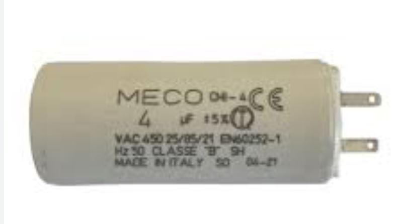 Condensateur Permanent 4uF 450V Pour Volet Roulant - MECO, Cosse 2.8mm, Neuf