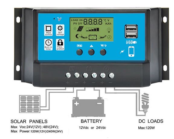 12 / 24v Plomb Acide Chargeur de batterie Régulateur Ha01 Batteries  Égaliseur de tension Équilibreur pour panneaux solaires Système de cellules