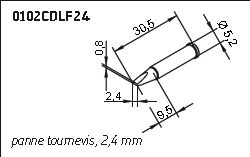 Pannes tournevis srie 102 L=2.4mm (x10)
