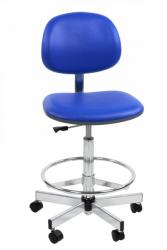 Chaise bleue ESD rglable + roulette