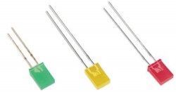 DIODE LED RECTANGLE 5x2x7.5mm ROUGE 4mcd