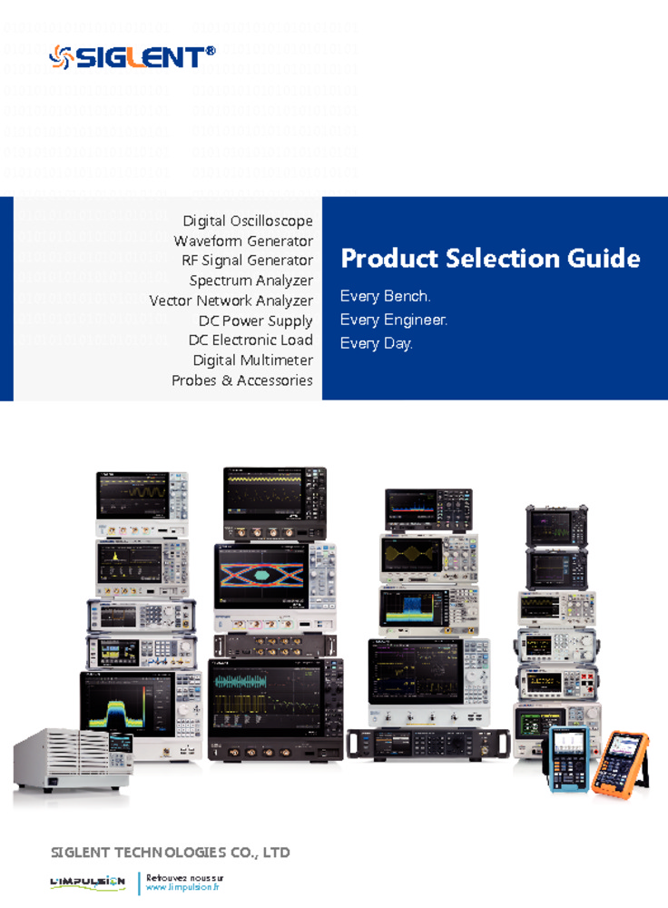 Voir les produits SIGLENT PRODUCT CATALOG